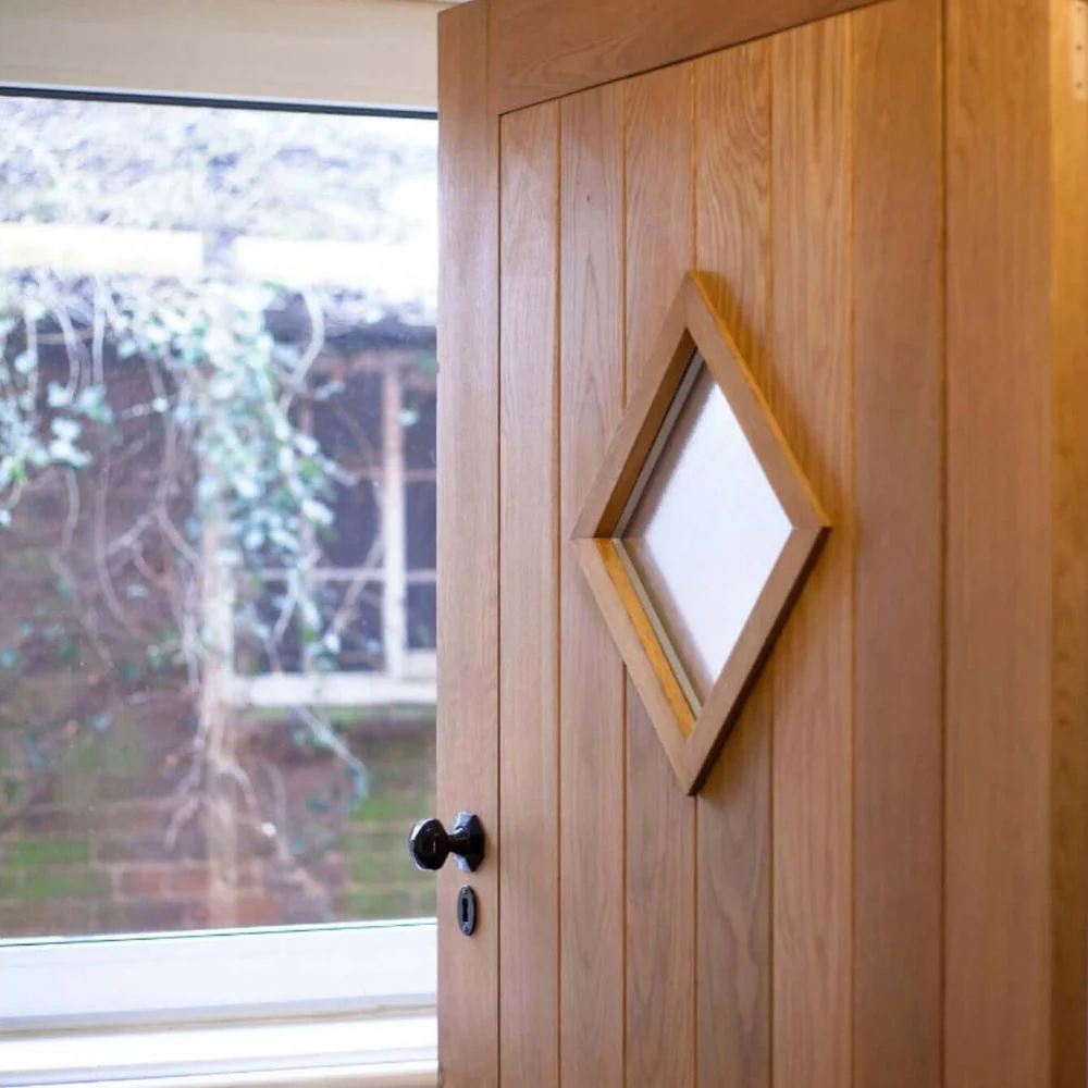 Solid Oak External Traditional Diamond Door - Image 4