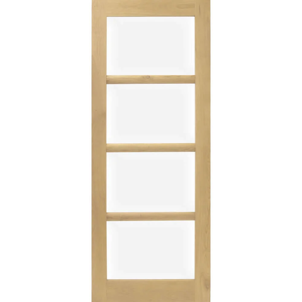 Solid Oak Four Panel Glazed French Door - Image 4