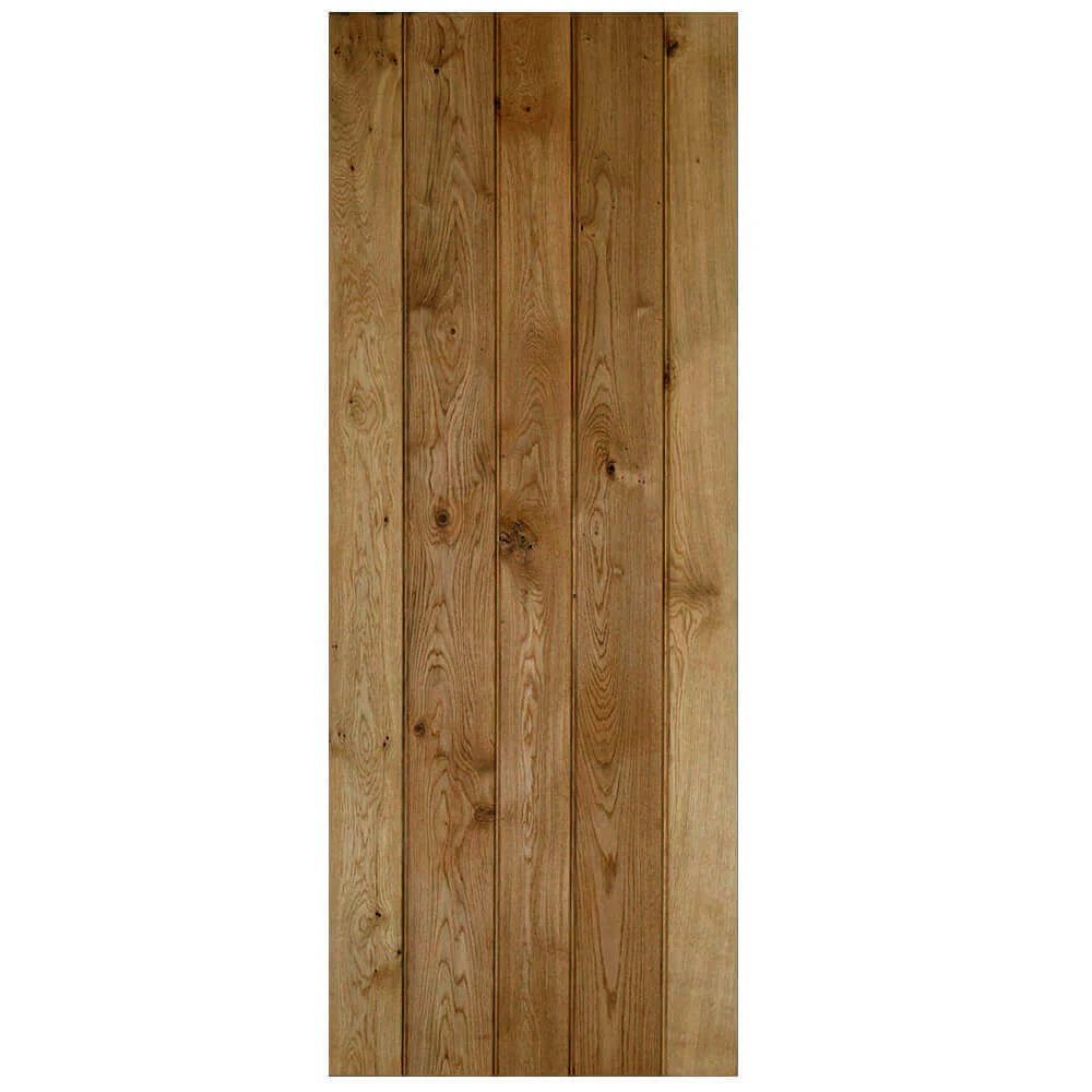 Solid Oak Ledge and Braced Rustic Bead and Butt Door - Image 6