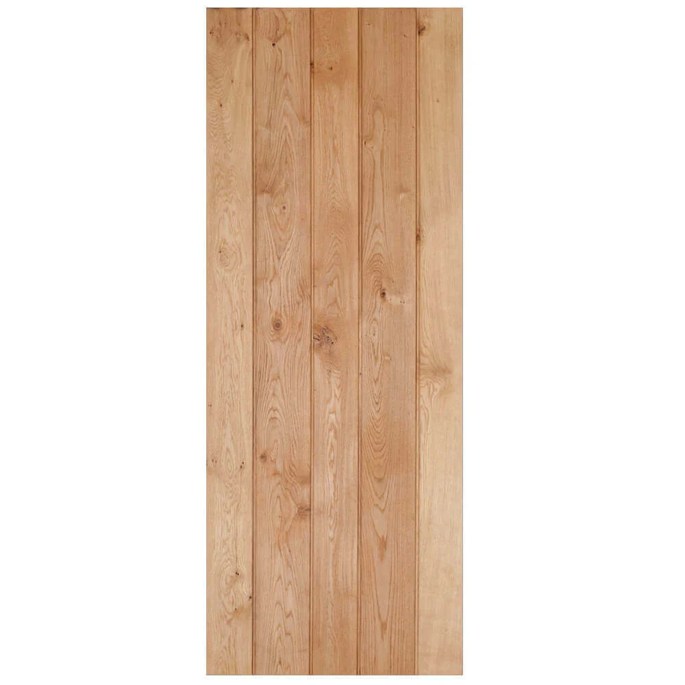 Solid Oak Ledge and Braced Rustic Bead and Butt Door - Image 7