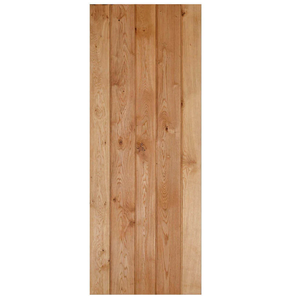 Solid Oak Ledge and Braced Rustic Bead and Butt Door - Image 8