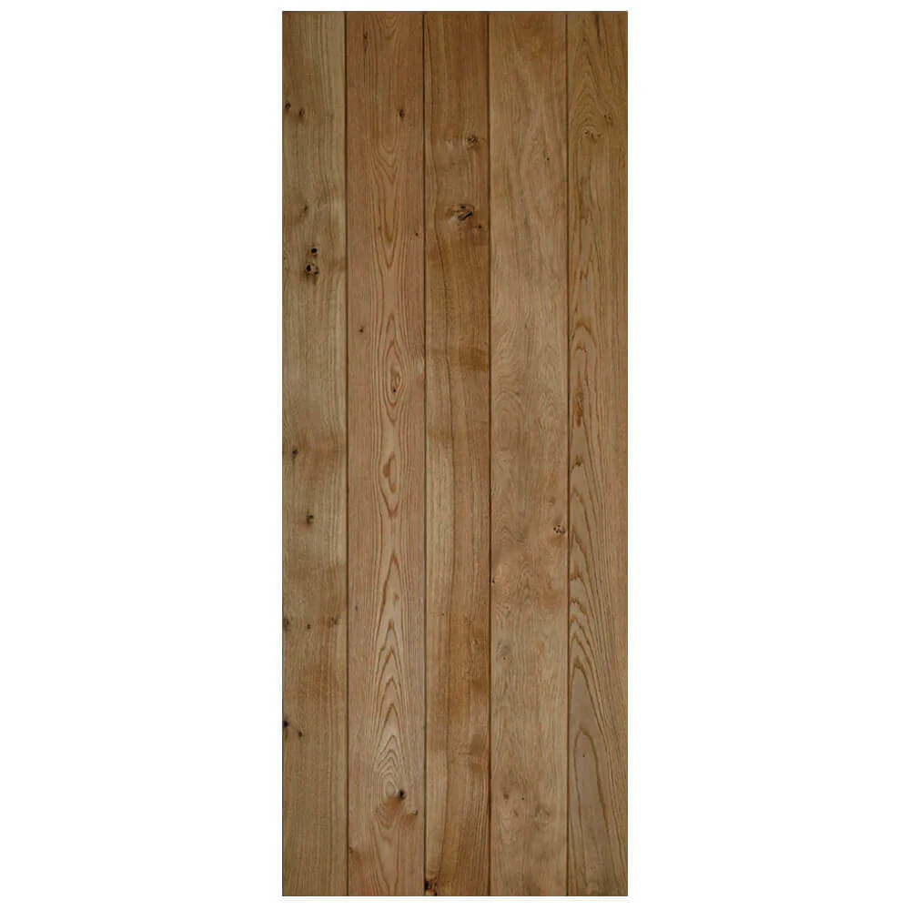 Solid Oak Ledge and Braced Rustic V-Groove Door - Image 7