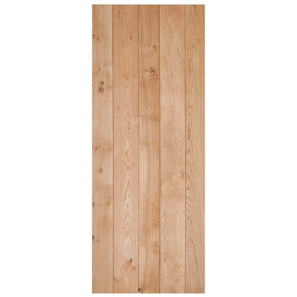 Solid Oak Ledge and Braced Rustic V-Groove Door - Image 8