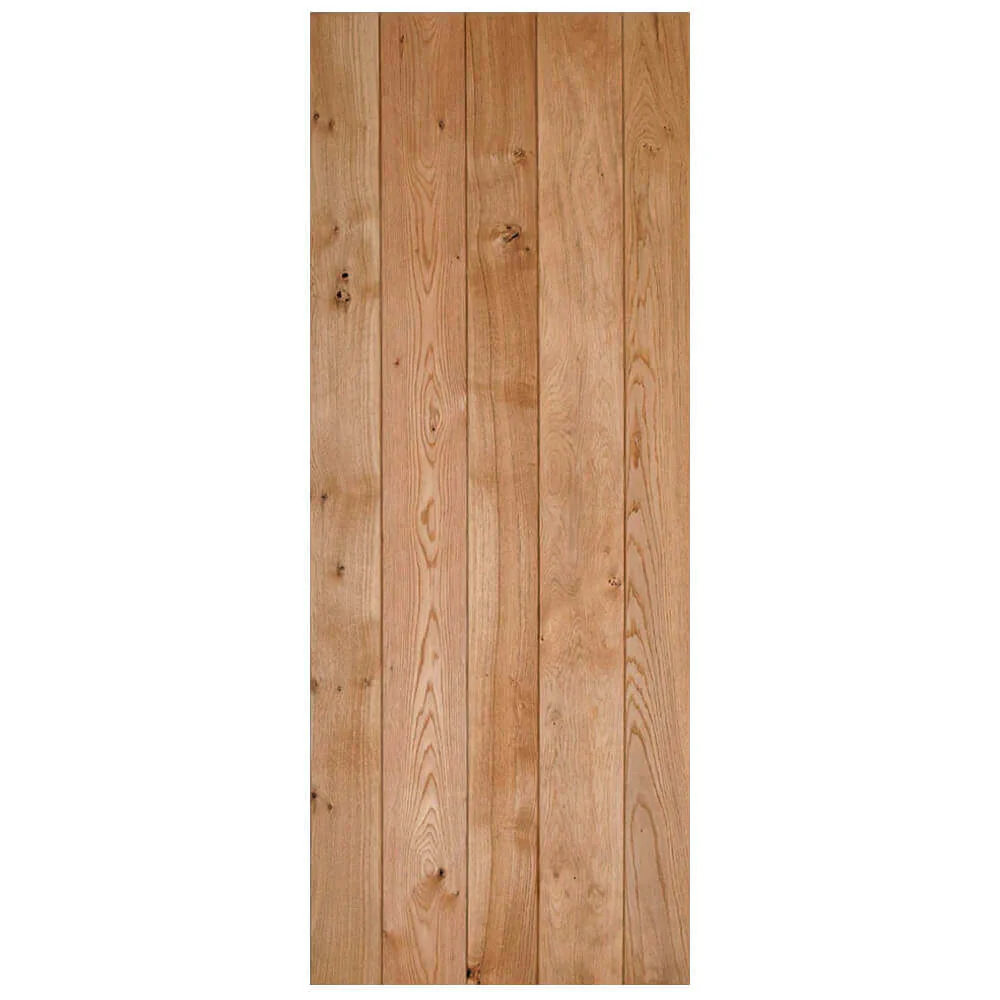 Solid Oak Ledge and Braced Rustic V-Groove Door - Image 9