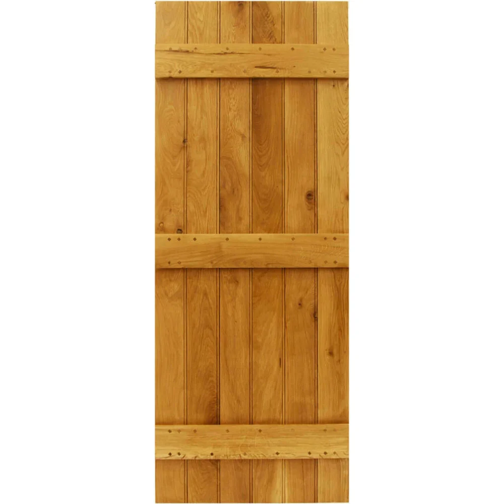 Solid Oak Ledge With Optional Braces Single Sliding Door Kit - Image 2