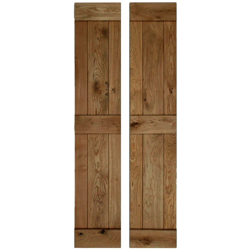 Solid Oak Rustic Bi Fold 3 Ledge Bead and Butt Cottage Door - Image 8