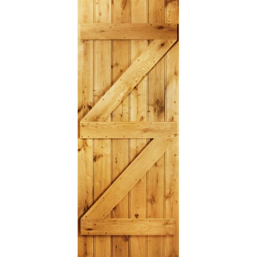 Solid Oak Rustic Ledge And Brace Door - Image 2