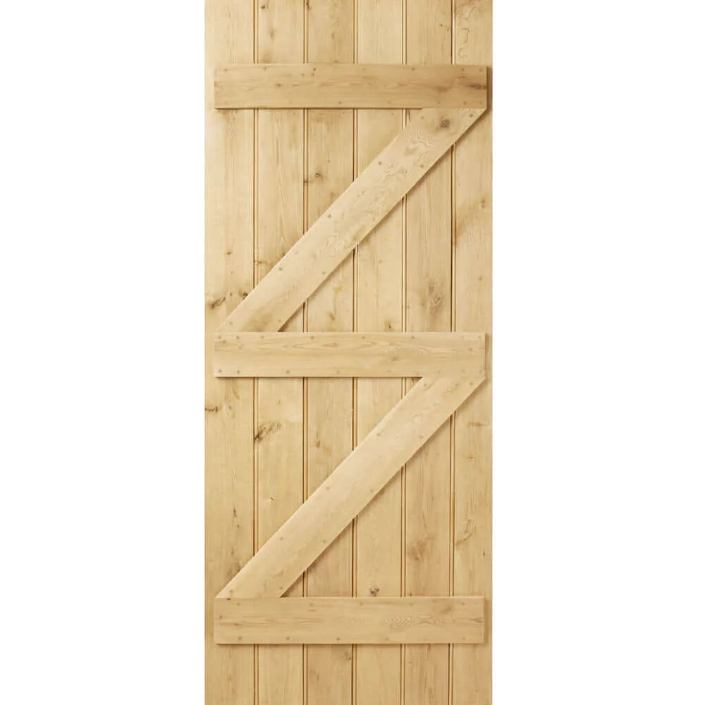 Solid Oak Rustic Ledge And Brace Door - Image 4