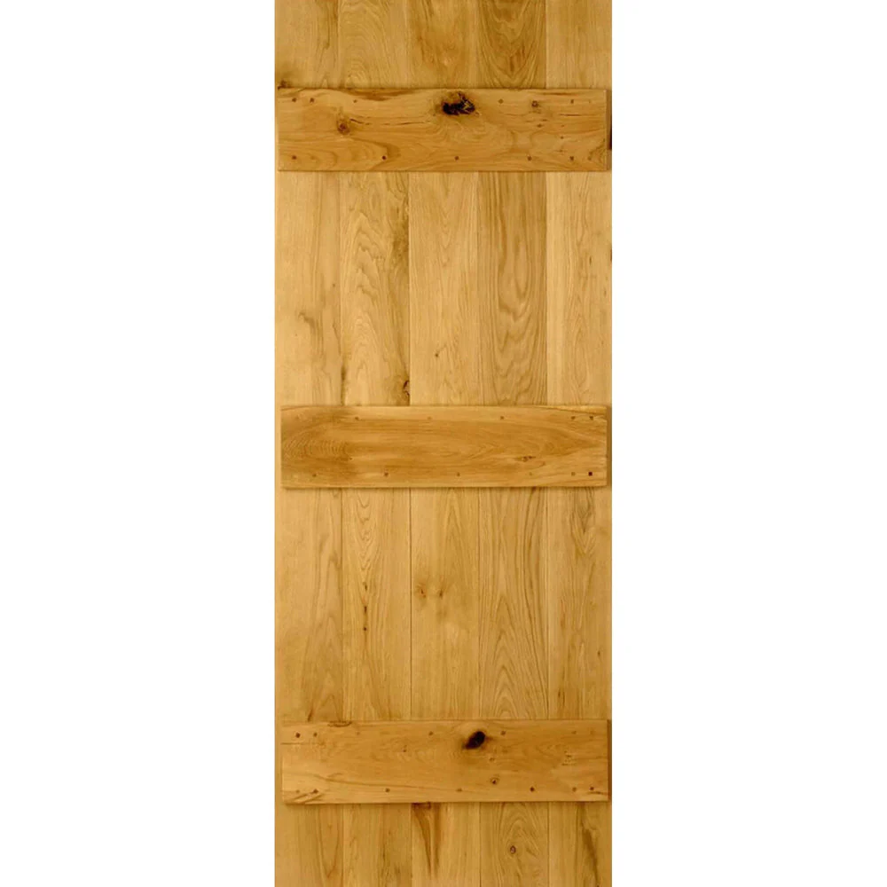 Solid Oak Single Sliding Barn Door Kit - Image 2