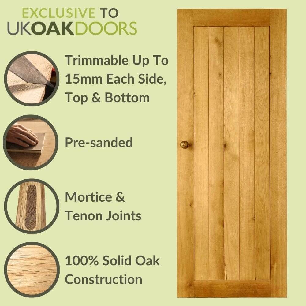 Solid Oak Suffolk Door - Image 3
