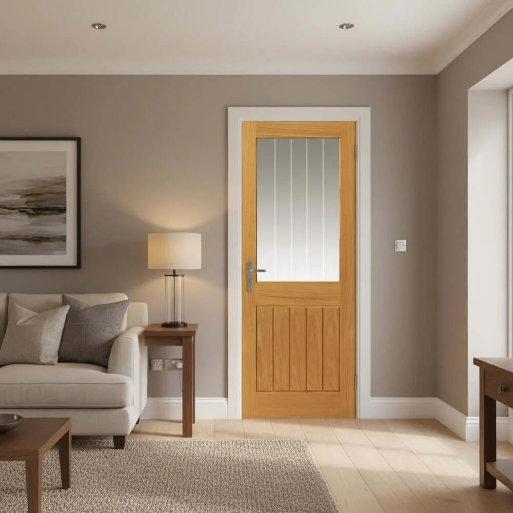 Thames Prefinished Oak Half Light Glazed Internal Door