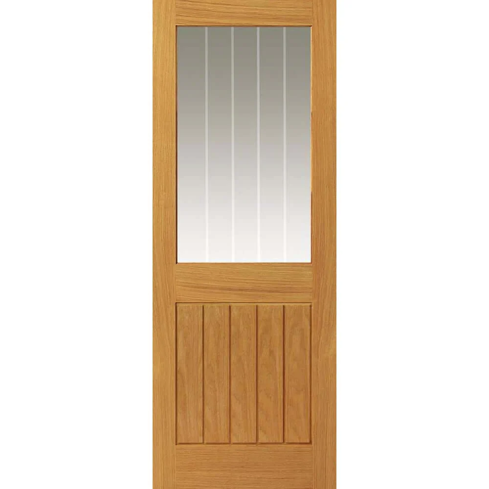 Thames Prefinished Oak Half Light Glazed Internal Door - Image 2