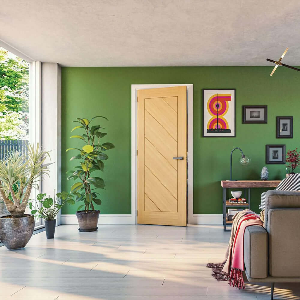 Torino Prefinished Oak Fire Door - Image 3