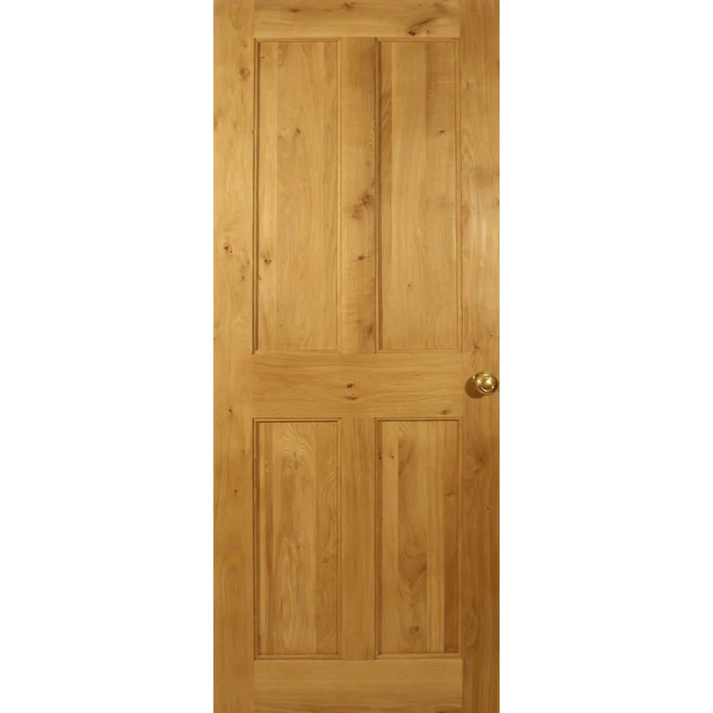 Victorian 4 Flat Panel Solid Oak Door - Image 2