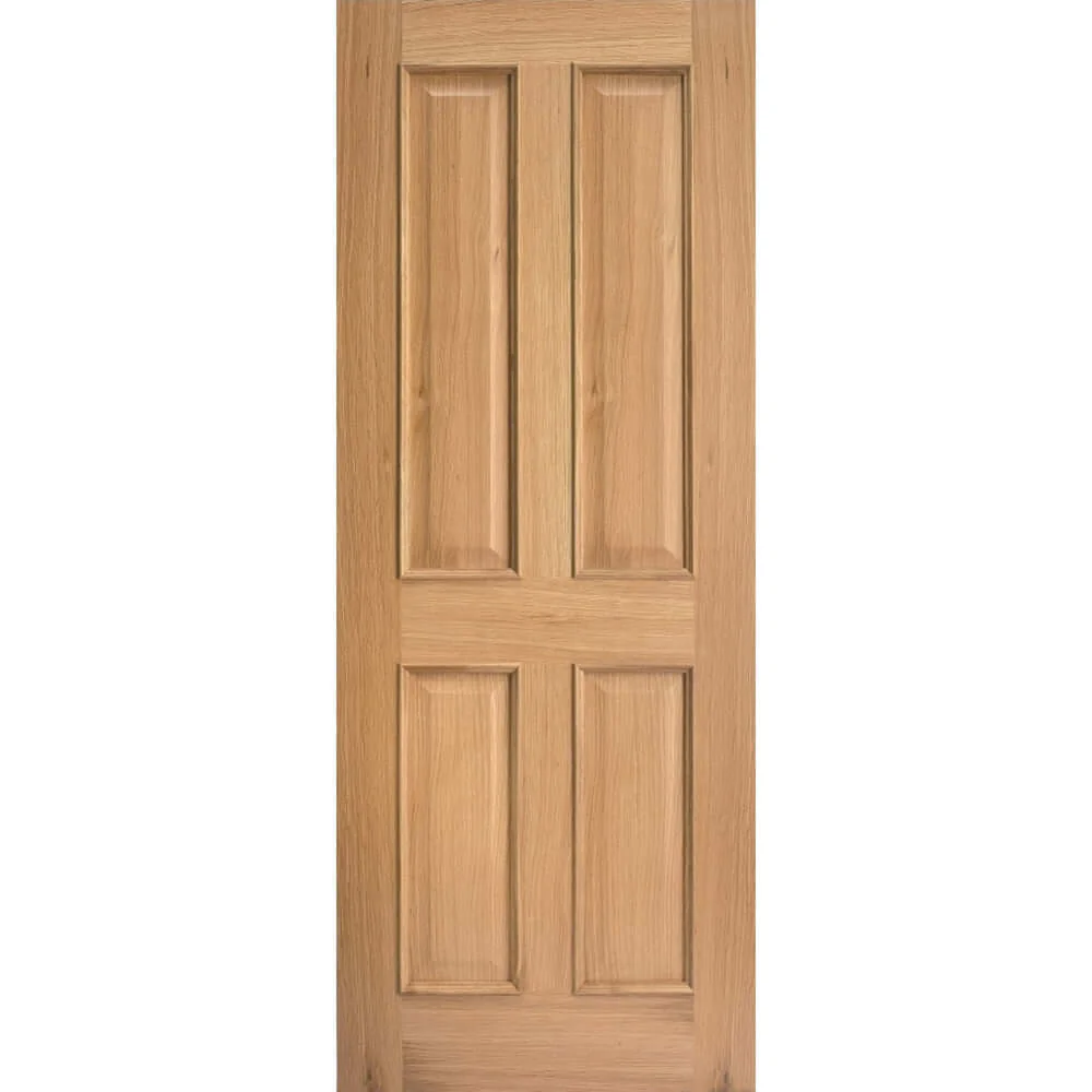 Victorian 4 Panel Raised Mouldings Oak Door - Image 2