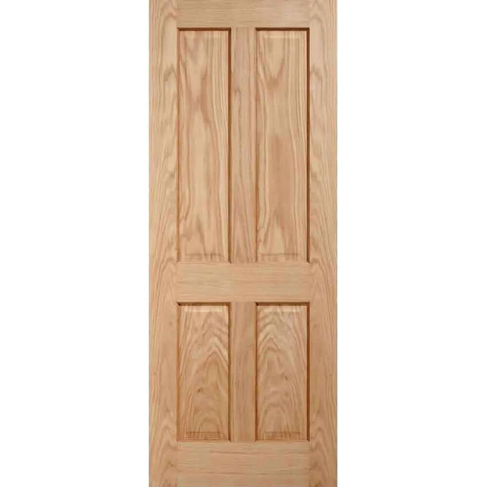 Victorian 4 Panel Veneer Oak Door - Image 2